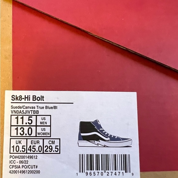 VANS Sk8 Hi Bolt Shoes.